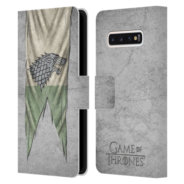 HBO Game of Thrones Sigil Flags Stark Leather Book Wallet Case Cover For Samsung Galaxy S10