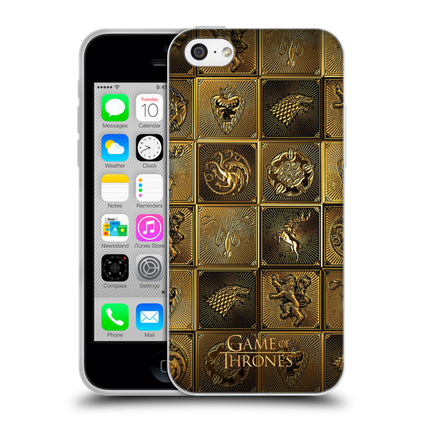 HBO Game of Thrones Golden Sigils All Houses Soft Gel Case for Apple iPhone 5c