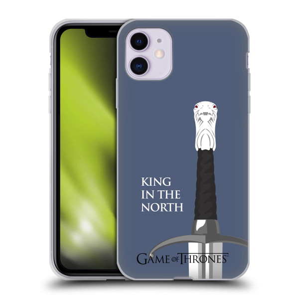 HBO Game of Thrones Graphics Longclaw King North Soft Gel Case for Apple iPhone 11