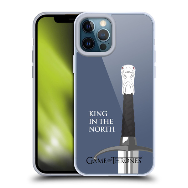 HBO Game of Thrones Graphics Longclaw King North Soft Gel Case for Apple iPhone 12 Pro Max & MagSafe