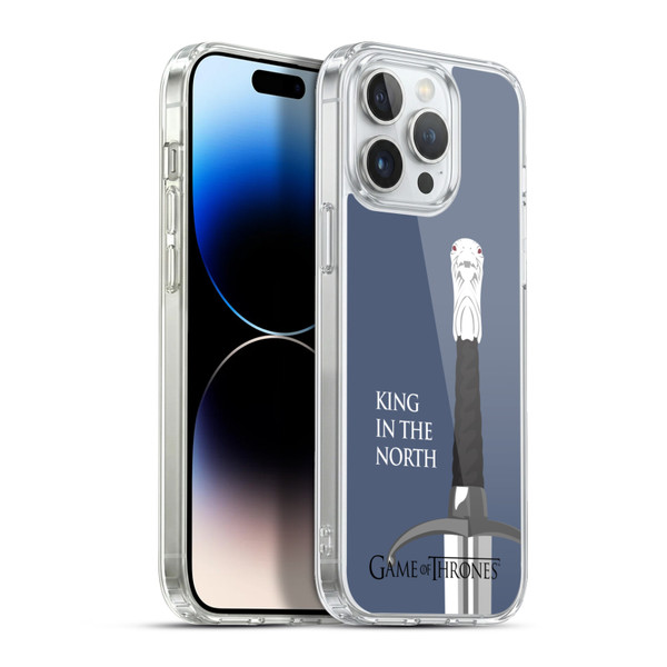 HBO Game of Thrones Graphics Longclaw King North Soft Gel Case for Apple iPhone 13 Pro Max & MagSafe