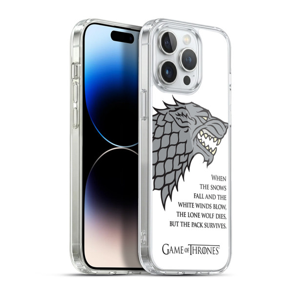 HBO Game of Thrones Graphics White Winds Soft Gel Case for Apple iPhone 13 Pro Max & MagSafe