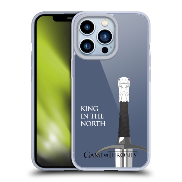 HBO Game of Thrones Graphics Longclaw King North Soft Gel Case for Apple iPhone 13 Pro