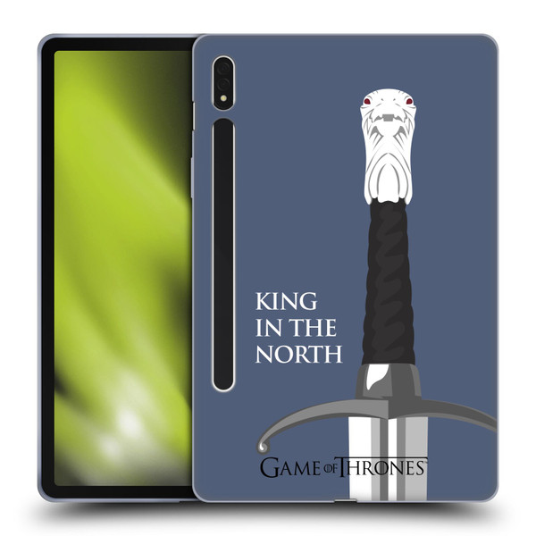 HBO Game of Thrones Graphics Longclaw King North Soft Gel Case for Samsung Galaxy Tab S8