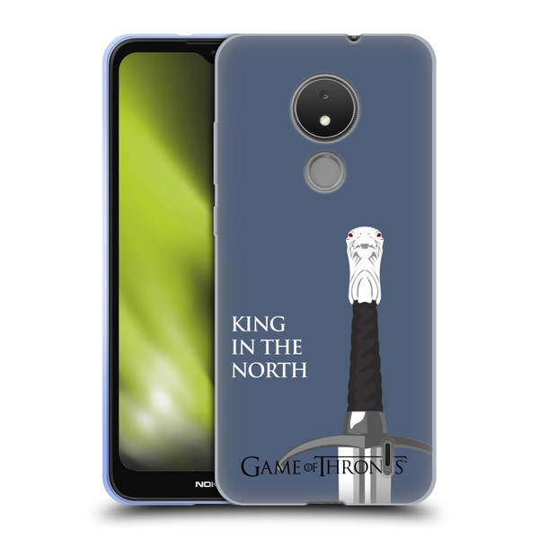 HBO Game of Thrones Graphics Longclaw King North Soft Gel Case for Nokia C21