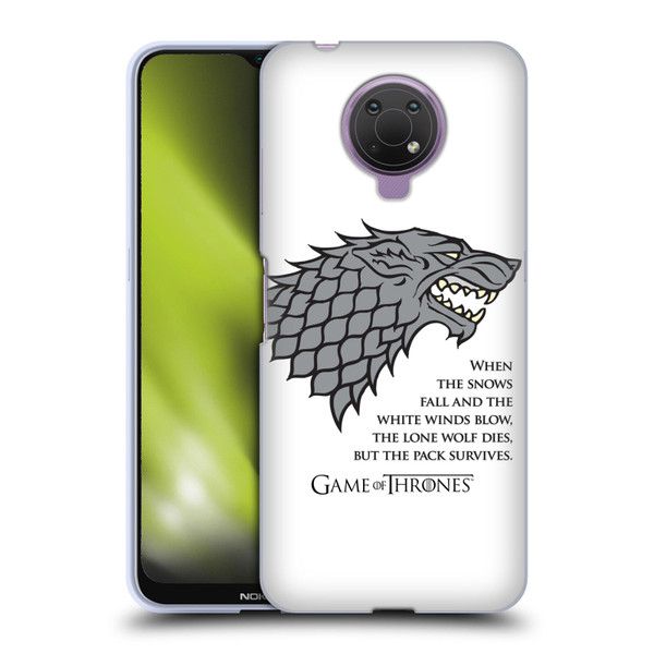 HBO Game of Thrones Graphics White Winds Soft Gel Case for Nokia G10