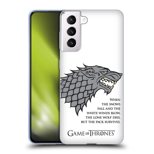HBO Game of Thrones Graphics White Winds Soft Gel Case for Samsung Galaxy S21+ 5G
