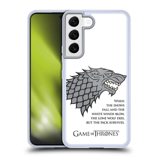 HBO Game of Thrones Graphics White Winds Soft Gel Case for Samsung Galaxy S22 5G