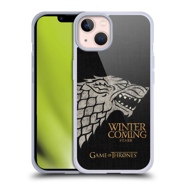 HBO Game of Thrones House Mottos Stark Soft Gel Case for Apple iPhone 13