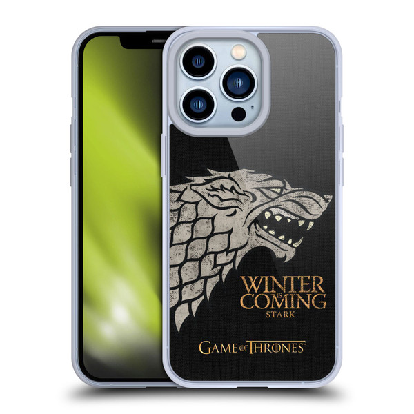 HBO Game of Thrones House Mottos Stark Soft Gel Case for Apple iPhone 13 Pro
