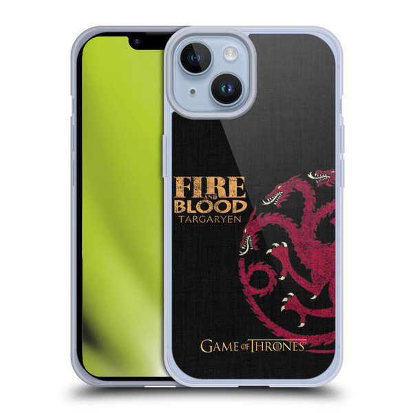 HBO Game of Thrones House Mottos Targaryen Soft Gel Case for Apple iPhone 14
