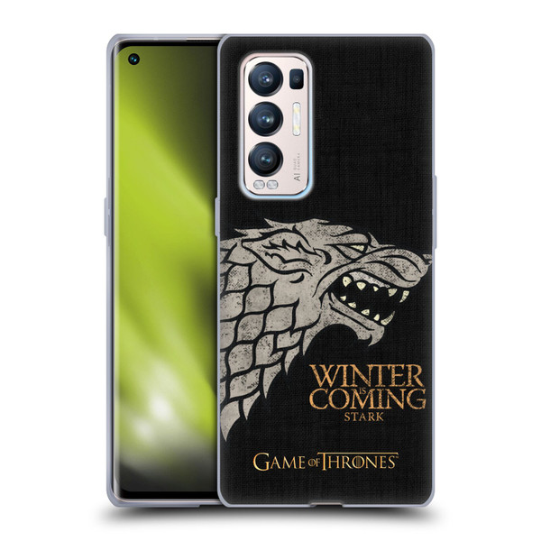 HBO Game of Thrones House Mottos Stark Soft Gel Case for OPPO Find X3 Neo / Reno5 Pro+ 5G