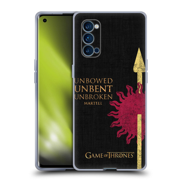 HBO Game of Thrones House Mottos Martell Soft Gel Case for OPPO Reno 4 Pro 5G