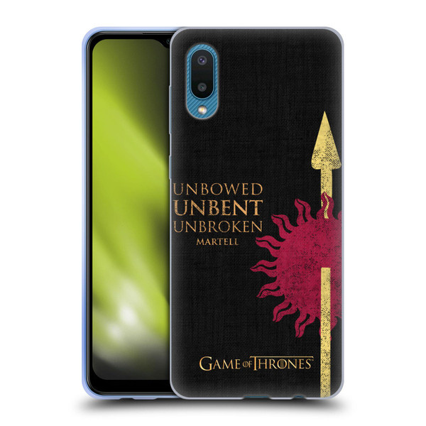 HBO Game of Thrones House Mottos Martell Soft Gel Case for Samsung Galaxy A02/M02 (2021)