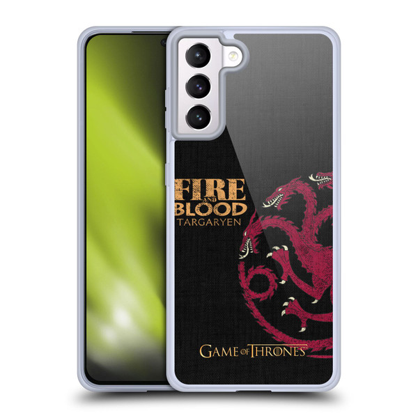 HBO Game of Thrones House Mottos Targaryen Soft Gel Case for Samsung Galaxy S21+ 5G