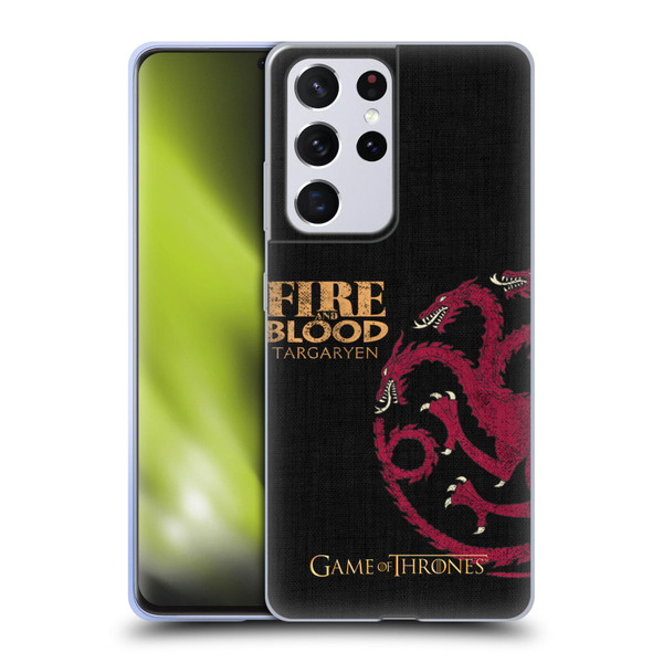 HBO Game of Thrones House Mottos Targaryen Soft Gel Case for Samsung Galaxy S21 Ultra 5G