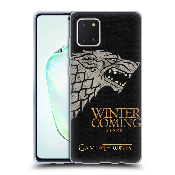 HBO Game of Thrones House Mottos Stark Soft Gel Case for Samsung Galaxy Note10 Lite