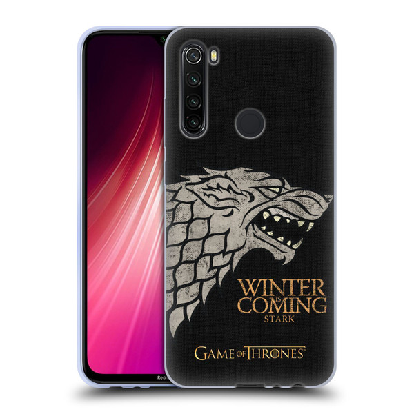 HBO Game of Thrones House Mottos Stark Soft Gel Case for Xiaomi Redmi Note 8T