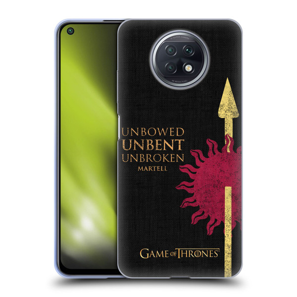 HBO Game of Thrones House Mottos Martell Soft Gel Case for Xiaomi Redmi Note 9T 5G