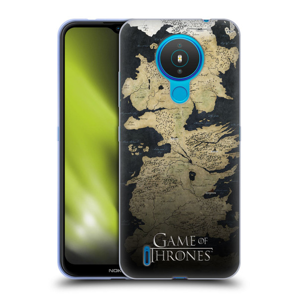 HBO Game of Thrones Key Art Westeros Map Soft Gel Case for Nokia 1.4