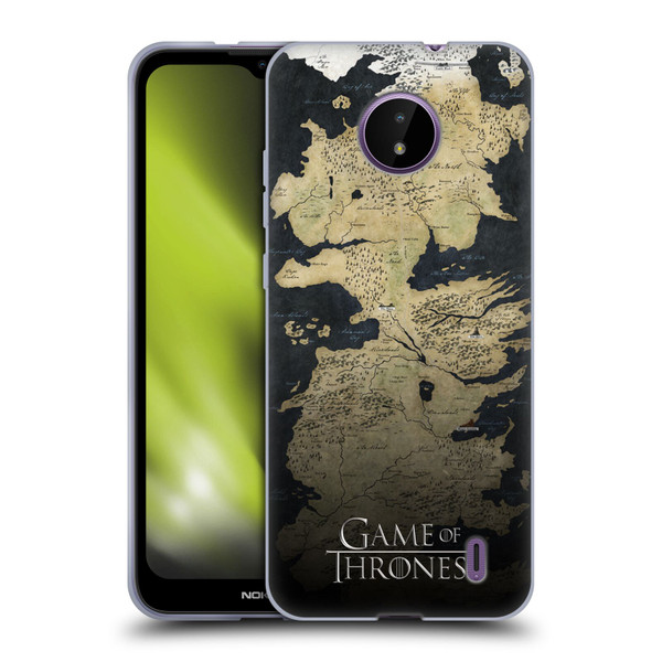 HBO Game of Thrones Key Art Westeros Map Soft Gel Case for Nokia C10 / C20