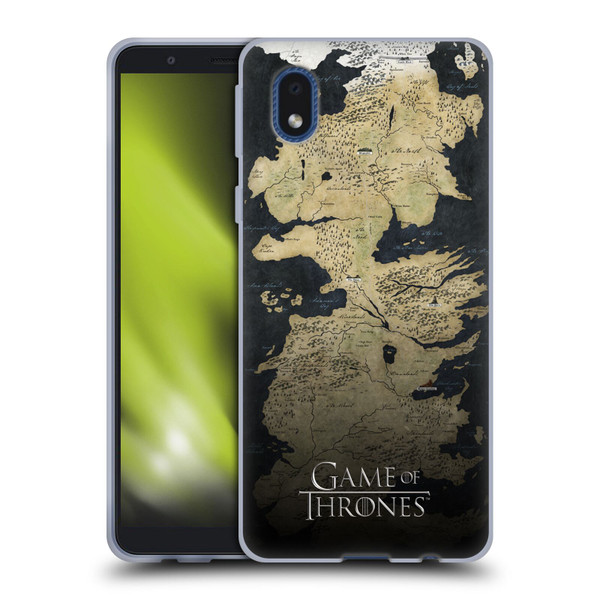 HBO Game of Thrones Key Art Westeros Map Soft Gel Case for Samsung Galaxy A01 Core (2020)