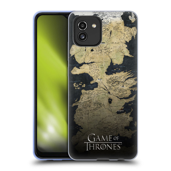 HBO Game of Thrones Key Art Westeros Map Soft Gel Case for Samsung Galaxy A03 (2021)