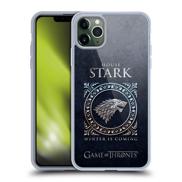 HBO Game of Thrones Metallic Sigils Stark Soft Gel Case for Apple iPhone 11 Pro Max