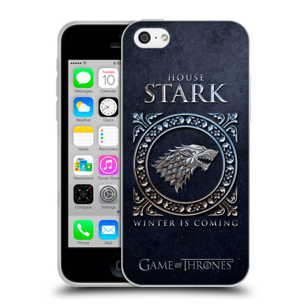 HBO Game of Thrones Metallic Sigils Stark Soft Gel Case for Apple iPhone 5c