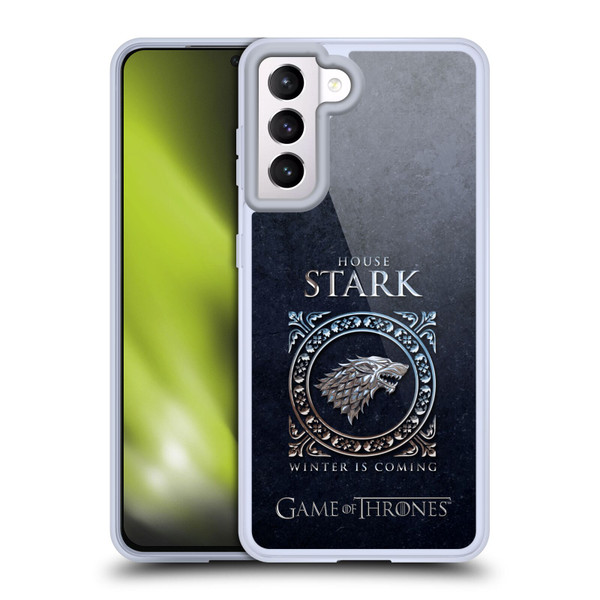 HBO Game of Thrones Metallic Sigils Stark Soft Gel Case for Samsung Galaxy S21 5G