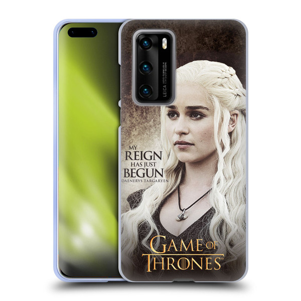 HBO Game of Thrones Character Quotes Daenerys Targaryen Soft Gel Case for Huawei P40 5G