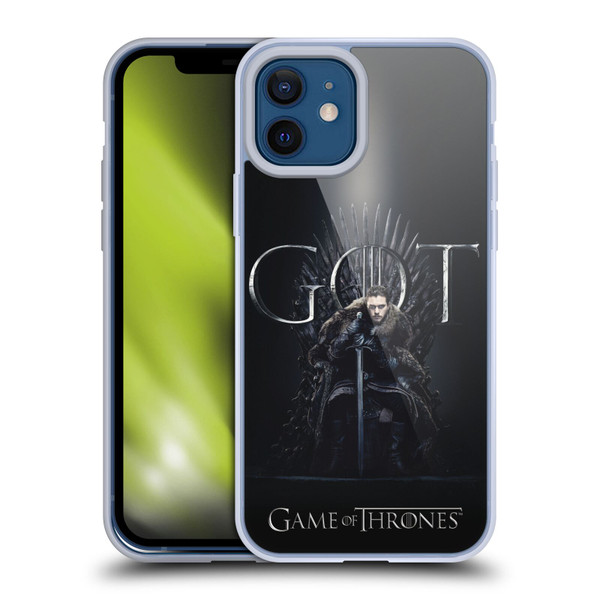 HBO Game of Thrones Season 8 For The Throne 1 Jon Snow Soft Gel Case for Apple iPhone 12 / iPhone 12 Pro