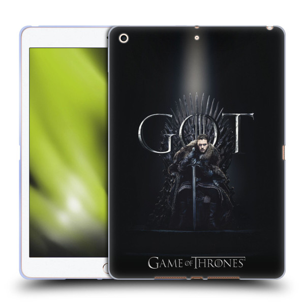 HBO Game of Thrones Season 8 For The Throne 1 Jon Snow Soft Gel Case for Apple iPad 10.2 2019/2020/2021