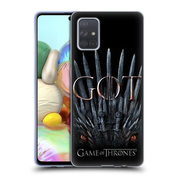 HBO Game of Thrones Season 8 Key Art Dragon Throne Soft Gel Case for Samsung Galaxy A71 (2019)