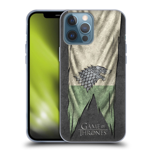 HBO Game of Thrones Sigil Flags Stark Soft Gel Case for Apple iPhone 13 Pro Max