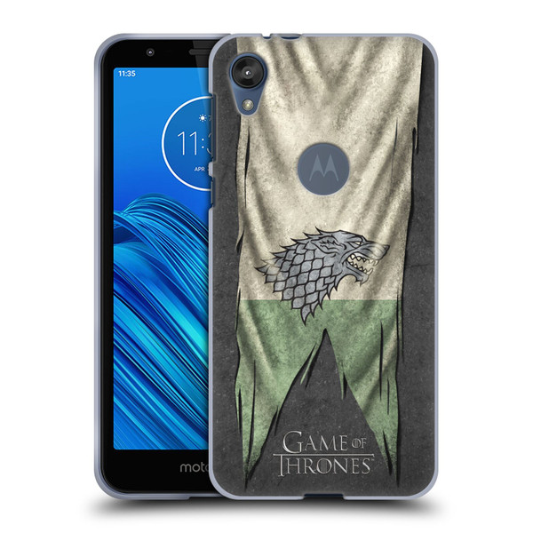 HBO Game of Thrones Sigil Flags Stark Soft Gel Case for Motorola Moto E6