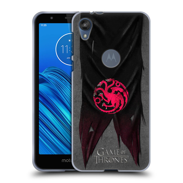 HBO Game of Thrones Sigil Flags Targaryen Soft Gel Case for Motorola Moto E6