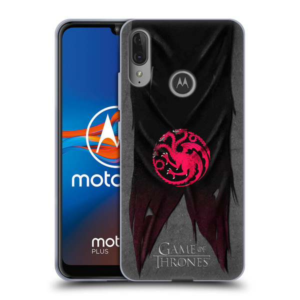 HBO Game of Thrones Sigil Flags Targaryen Soft Gel Case for Motorola Moto E6 Plus