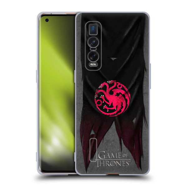 HBO Game of Thrones Sigil Flags Targaryen Soft Gel Case for OPPO Find X2 Pro 5G
