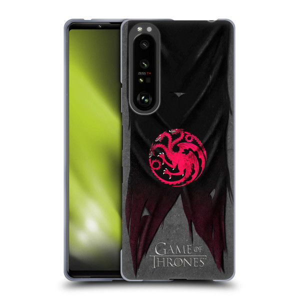HBO Game of Thrones Sigil Flags Targaryen Soft Gel Case for Sony Xperia 1 III