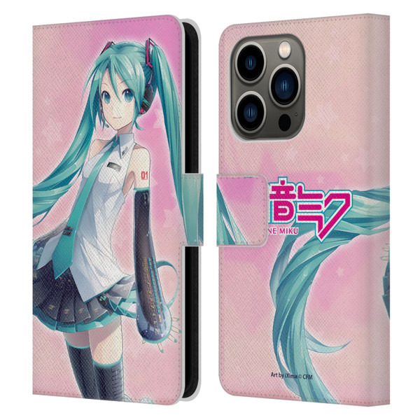 Hatsune Miku Graphics Star Leather Book Wallet Case Cover For Apple iPhone 14 Pro