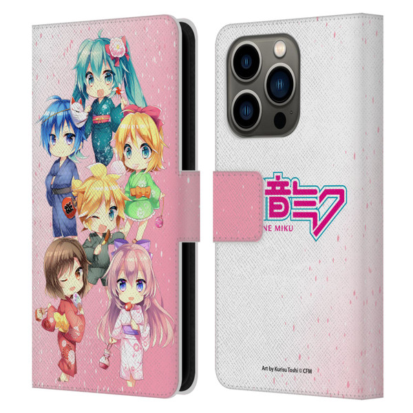 Hatsune Miku Virtual Singers Characters Leather Book Wallet Case Cover For Apple iPhone 14 Pro
