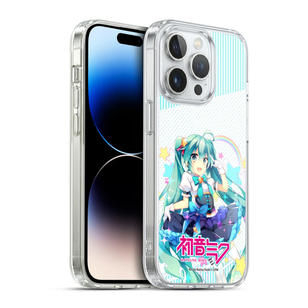Hatsune Miku Graphics Stars And Rainbow Soft Gel Case for Apple iPhone 14 Pro & MagSafe