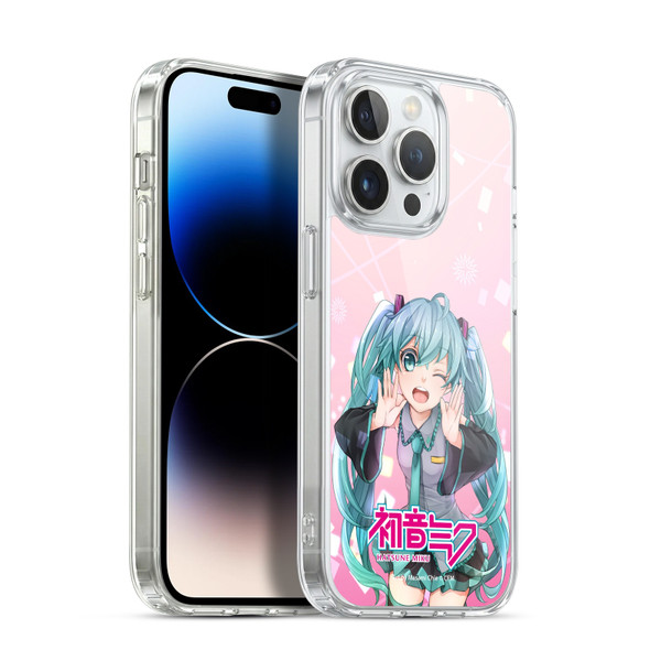Hatsune Miku Graphics Wink Soft Gel Case for Apple iPhone 14 Pro & MagSafe