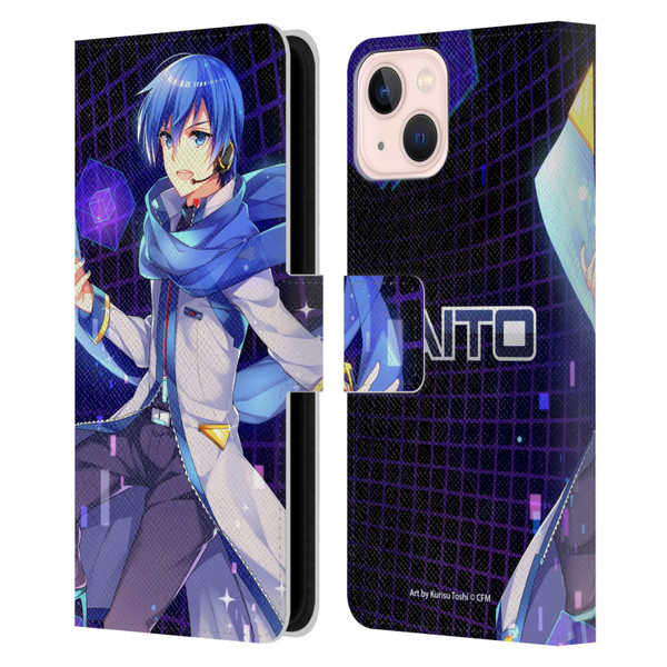 Hatsune Miku Characters Kaito Leather Book Wallet Case Cover For Apple iPhone 13
