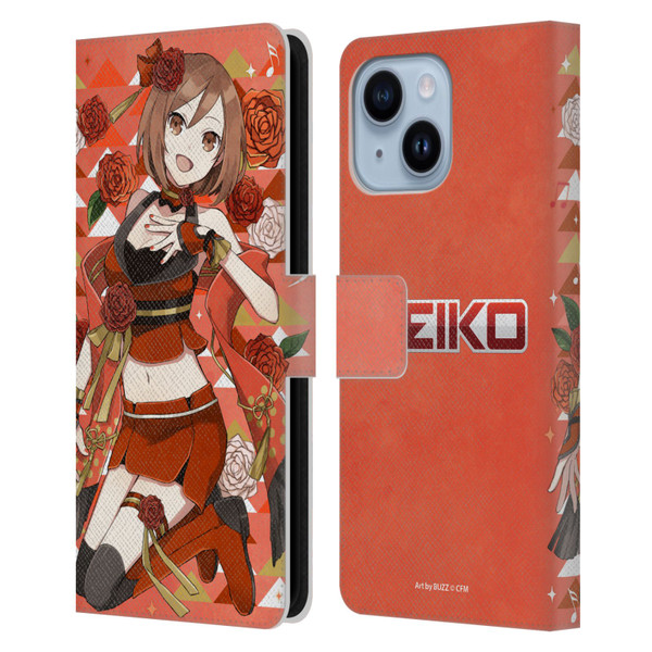 Hatsune Miku Characters Meiko Leather Book Wallet Case Cover For Apple iPhone 14 Plus
