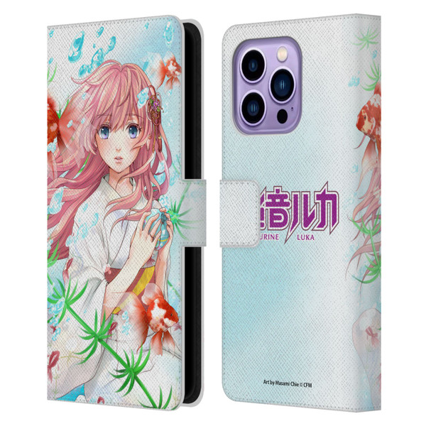 Hatsune Miku Characters Megurine Luka Leather Book Wallet Case Cover For Apple iPhone 14 Pro Max