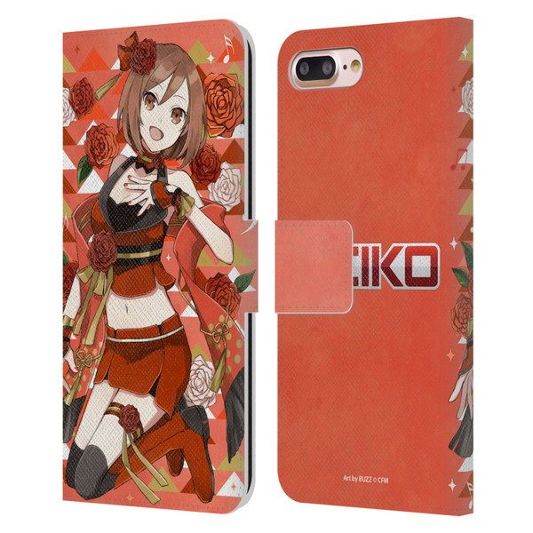 Hatsune Miku Characters Meiko Leather Book Wallet Case Cover For Apple iPhone 7 Plus / iPhone 8 Plus