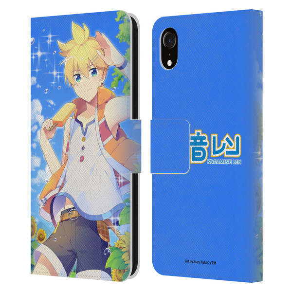 Hatsune Miku Characters Kagamine Len Leather Book Wallet Case Cover For Apple iPhone XR