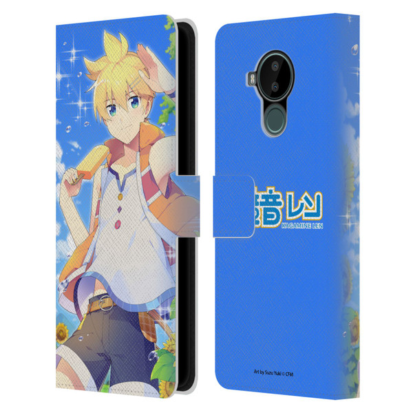 Hatsune Miku Characters Kagamine Len Leather Book Wallet Case Cover For Nokia C30